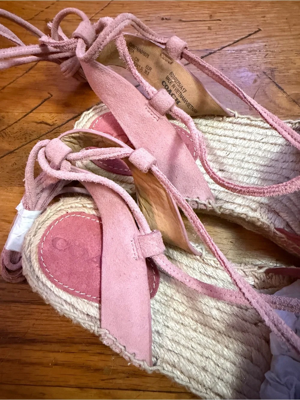 Coach Rita Suede Espadrille with Ankle straps